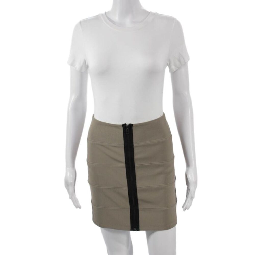 Millau Womens Bandage Mini Skirt Beige Size M